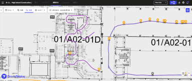 図面上にあるWalkthroughの軌跡