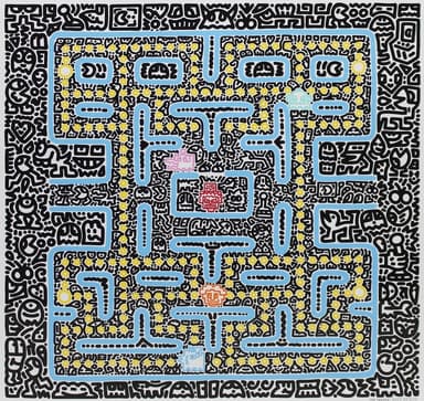 【Mr.Doodle】「Classic Maze」 シルクスクリーン　50×50cm