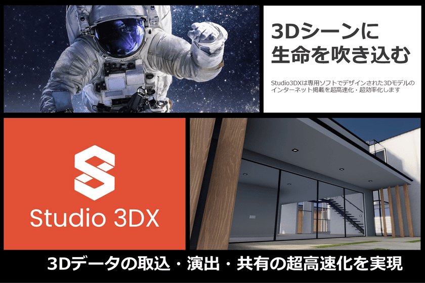 3DモデルのWEB掲載を超高速化するレンダリングソフト
「Studio3DX」、5/7よりCAMPFIREにて先行割引クーポンを配布