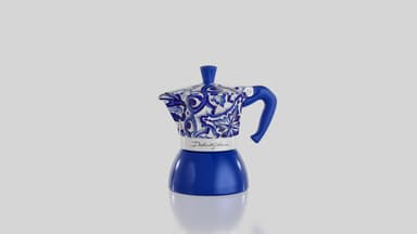 Moka Induction Blu Mediterraneo 4cup