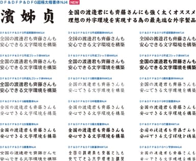 外字対応の厳選19書体が使い放題