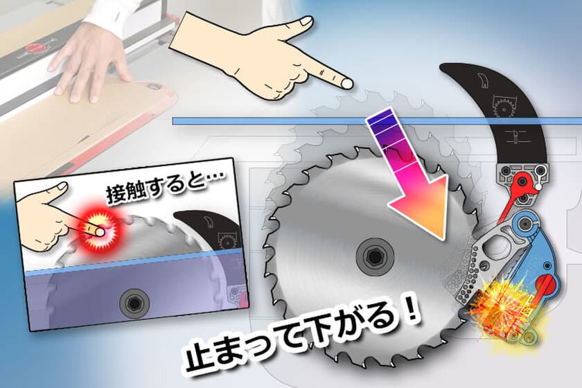 日本初販売！“0.005秒で指を救う”安全システムを搭載した
アメリカ発のコンパクトテーブルソー、予約販売開始