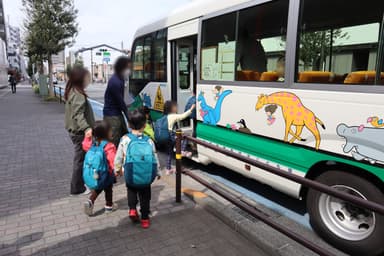 鞄にビーコンを取り付けて乗車2