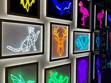 LEDネオンのサンプル展示