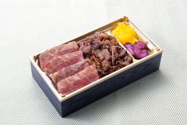 【なごみ農産】「山形牛サーロインステーキ＆焼肉弁当」