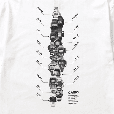 CASIO WATCH 16MODELs T-SHIRT　背面