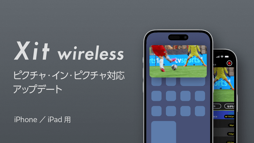 ピクセラのワイヤレス テレビチューナーXit AirBoxシリーズの
視聴アプリ「Xit wireless」iOS／iPad OS版が7月9日より
ピクチャ・イン・ピクチャに対応！