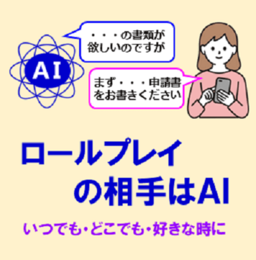 好きな時に様々な相手とロールプレイ研修ができる
AIロールプレイシステムを製品化し提供開始