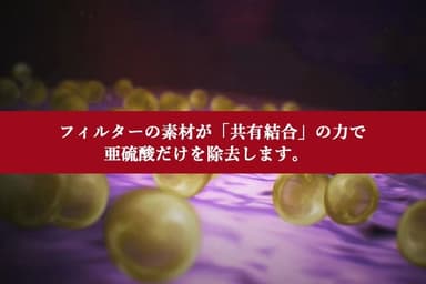 「共有結合」の力で亜流酸だけ除去