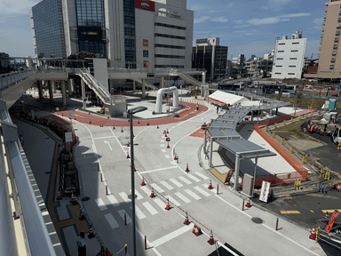 新しい取手駅西口交通広場