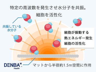 空間全体の水分子を微細振動