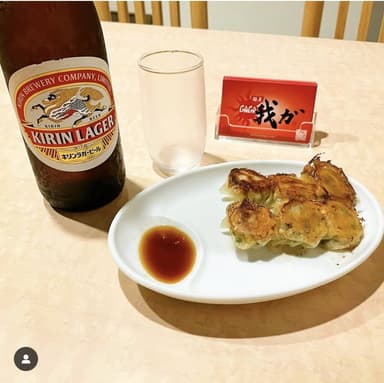 焼餃子・ビール