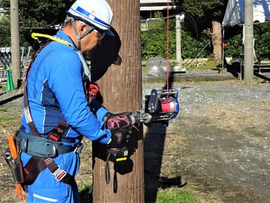 小型ロープ巻き取り機　活用事例2