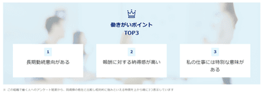 R&Cの働きがいポイントTOP3