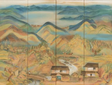 福田豊四郎《故山新秋》1926年　東京国立近代美術館蔵