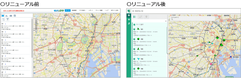 動態管理システムのデザイン刷新＆スマホ対応向上　
導入台数6.5万台の「モバロケ」を9月17日にリニューアル