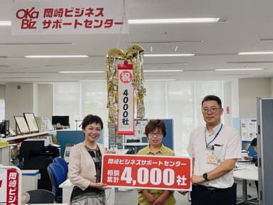 オカビズ4&#44;000社達成の様子