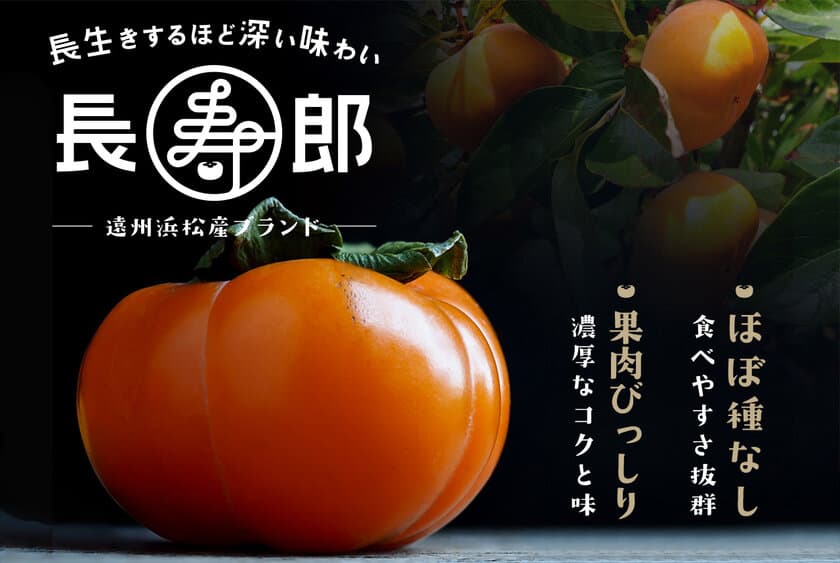 樹齢20年以上の長樹で育てた次郎柿「長寿郎」　
浜名湖産直マーケットにて2024年10月8日(火)より予約開始！