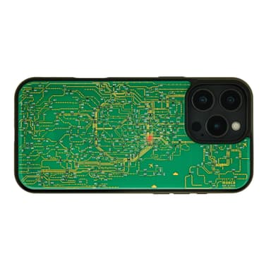 FLASH 東京回路線図 iPhone 16 Pro Maxケース 緑 ななめ