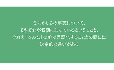 みんなの前でことばにする