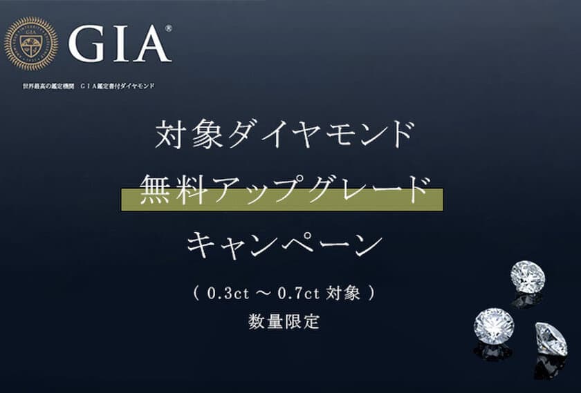 無料でダイヤモンドを最上級の輝きに　
オレフィーチェがGIA鑑定書付き
アップグレードキャンペーンを開始