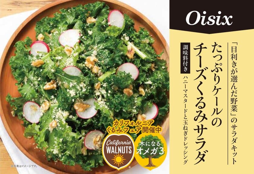 Oisixで人気のサラダを特別な形でお届けする
“カリフォルニアくるみフェア”を11月27日まで開催中！