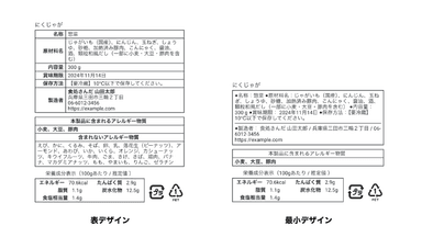 表デザインと最小デザイン