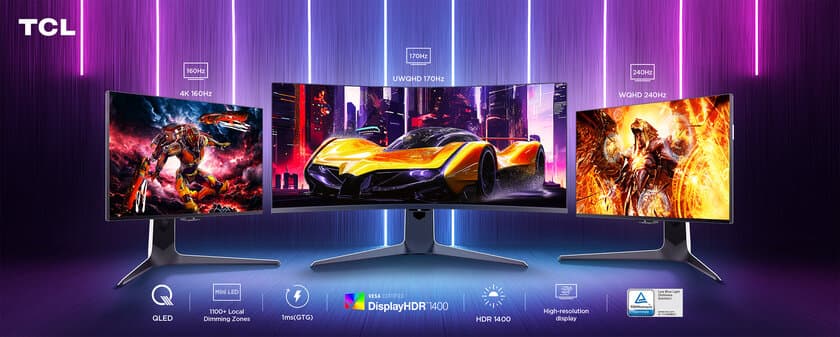 TCL、日本市場初の量子ドットMiniLED搭載モニターを発表　
ゲーミングモニター「34R83Q」を12/3より先行支援受付開始