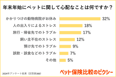 年末年始にペットに関して心配なことは何ですか？