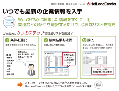 「HotLeadCreator」にデータ購入機能「GLUE DB」を標準搭載