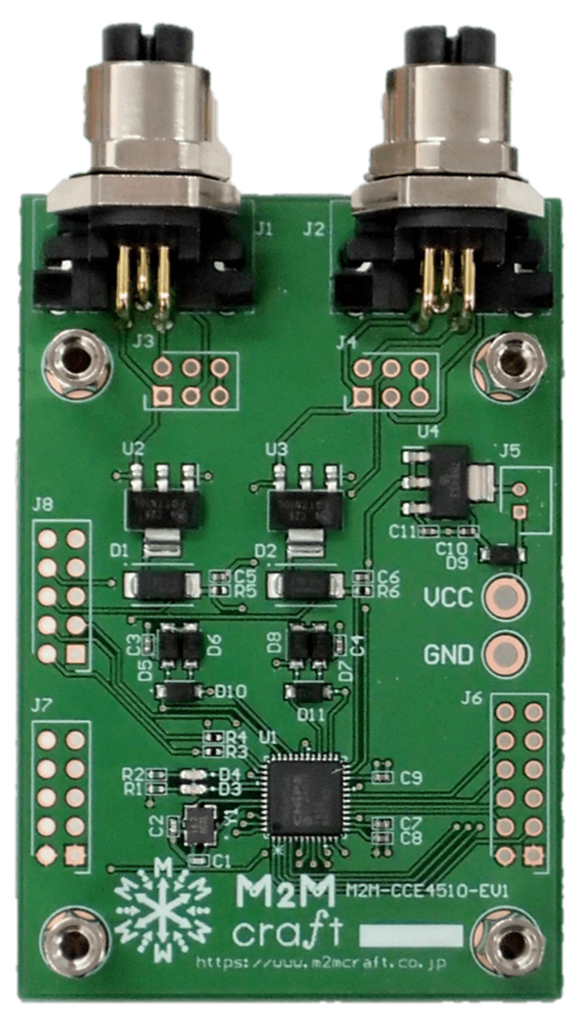 IO-Link通信用ラインドライバ ICCCE4510を実装した
評価基板「M2M-CCE4510-EV1」2025年1月より発売