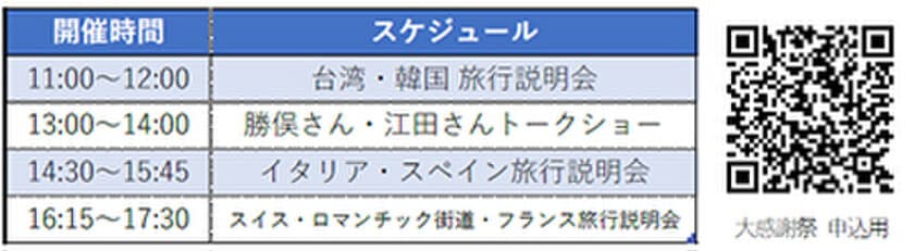 ～「朝だ！生です旅サラダ」タイアップ企画 第2弾～
トラピックス35周年 大感謝祭【札幌開催】
勝俣州和さん・江田友莉亜さんトークショー ＆ 
海外旅行説明会