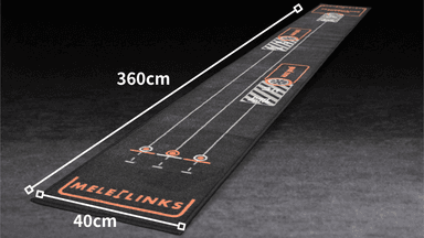 3種類の距離を1つのマットで練習が可能。黒色のマットが視認性を向上。実戦で高い再現性を実現。