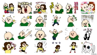 「パンパンくんの日常」LINE公式スタンプ第二弾ビジュアル