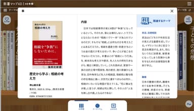 本の概要を確認したり、電子書店に移って購入や立ち読みもできる