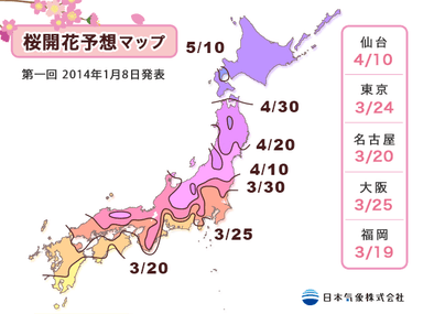 開花・満開予想マップ