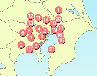 弁護士法人心の関東の事務所所在地