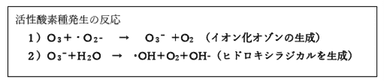 活性酸素生成の反応式