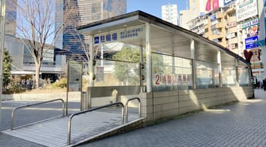 品川駅港南口自転車等駐車場入口