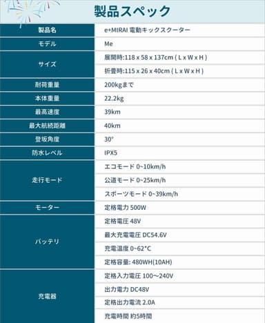 「Me」製品スペック