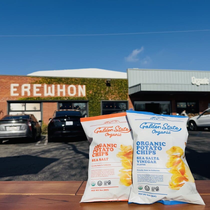 アメリカのオーガニックスーパーマーケット「EREWHON」で
日本企業初*USDAオーガニックポテトチップスを2月に販売開始