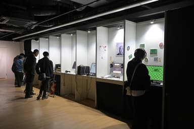 昨年の卒業・修了制作展の様子　インタラクティブメディア学科2