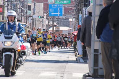 大山登山マラソン大会 コース上の様子(前回大会)