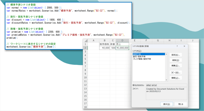 ドキュメントAPIライブラリDioDocs(ディオドック)に
複数のシナリオを作成・比較・分析できる新機能を搭載