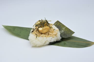 鶏そぼろと煮卵の親子のっけおにぎり