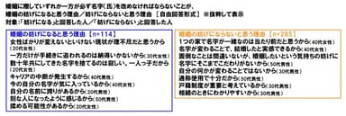 婚姻の妨げになると思う／思わない理由