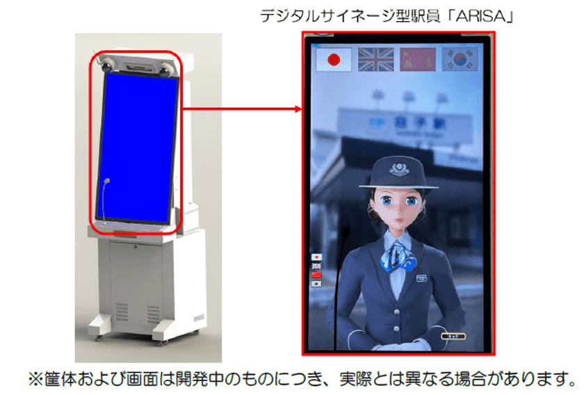 白子駅でデジタル駅員の実証実験を開始