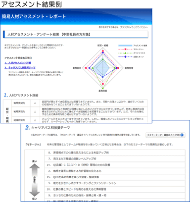 アセスメント結果例