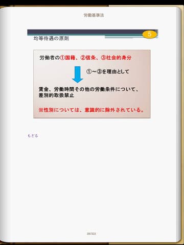 電子書籍の画面(板書表示)