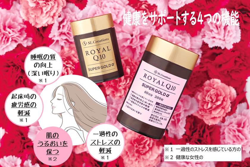 健康をサポートする4つの機能!
機能性表示食品J726「ローヤルQ10スーパーゴールドα」登場